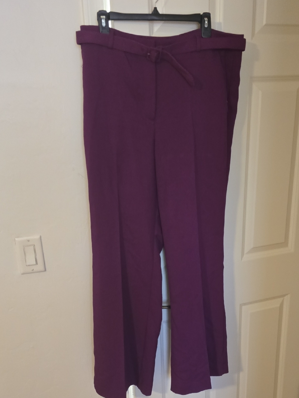 Ann Taylor Women's Purple Wide-Leg Pants